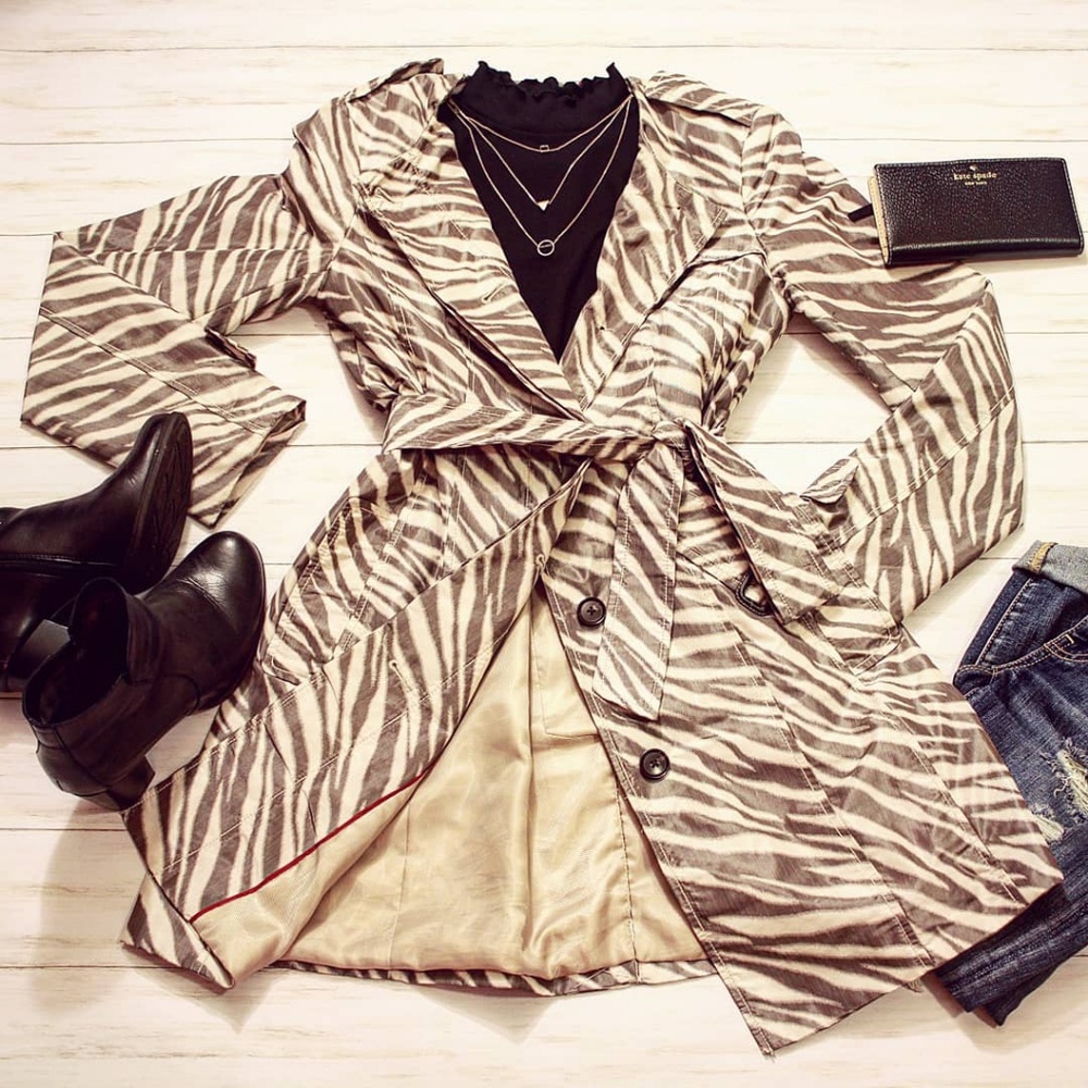 Banana Rebuplic Heritage Zebra Print Jacket - XS